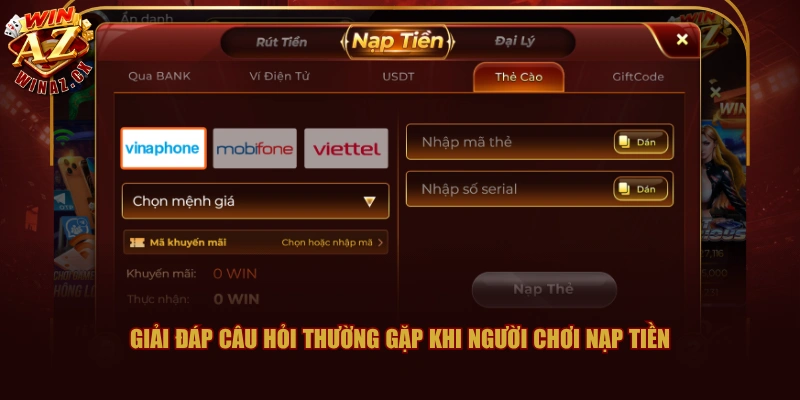 Giải đáp câu hỏi thường gặp khi người chơi nạp tiền