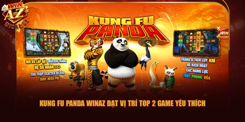 Kung Fu Panda WINAZ đạt vị trí top 2 game yêu thích 