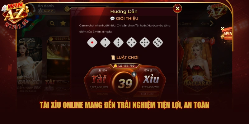 Cách Chơi Tài Xỉu WINAZ Đơn Giản, Dễ Hiểu Cho Người Mới 1 Tài Xỉu online mang đến trải nghiệm tiện lợi, an toàn
